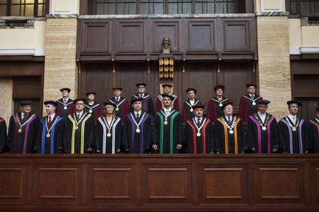 Academic Senate of the Comenius University, Rector Karol Mičieta centre back. 