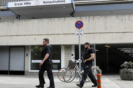 Hospital and police in Berlin, illustrative stock photo. 