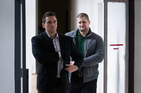 M. Uhrík, M. Beluský (L-R) of ĽSNS after the election