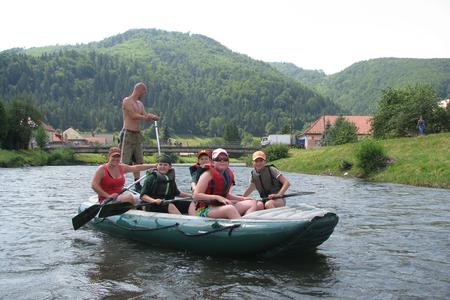 Parts of the Hron River are suitable for people of all ages.