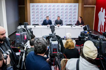Robert Fico (l) and Peter Pellegrini announced okaying joining of the governing coalition as well as ministerial nominations. 