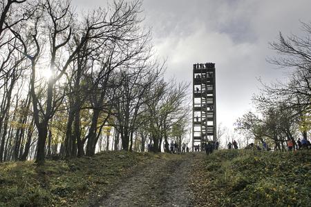 New lookout tower provides views of the Austrian Alps