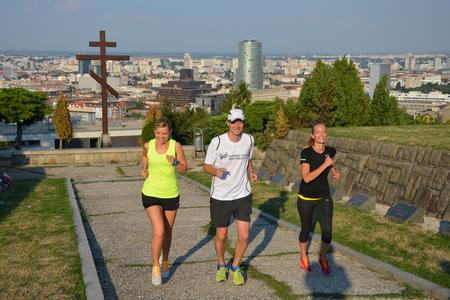 The Slavín war memorial is a popular destination of running tours. 