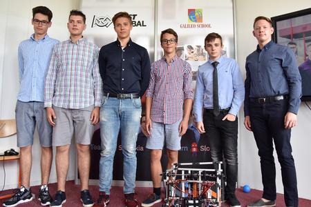 The Slovak team with their robot.