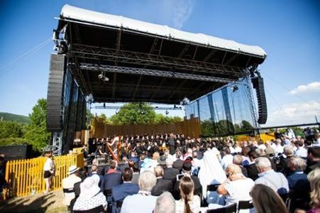 The celebraiton of Ss Cyril and Methodius at Devín July 5.