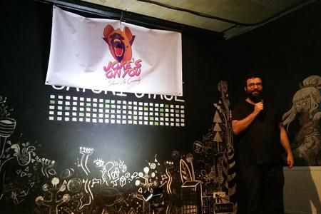 Siavash came with the idea of stand-up comedy in English.