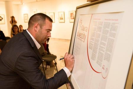 Signing the Diversity Charter. 