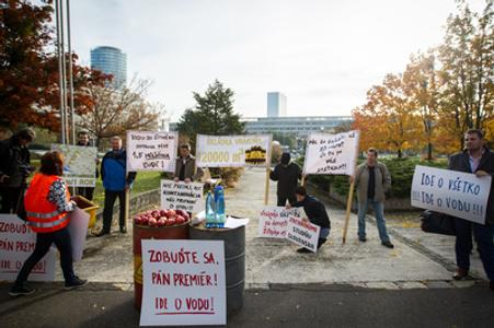 Protest in Vrakuňa