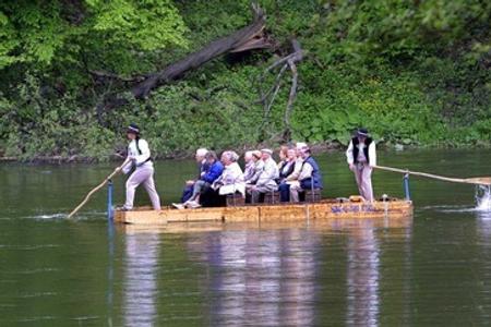 Rafting on the Váh river, illustrative stock photo