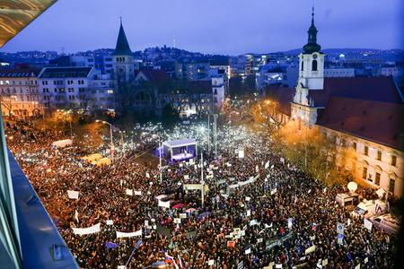 UPDATED: Enough of Fico, thousands of people shouted at gatherings across Slovakia