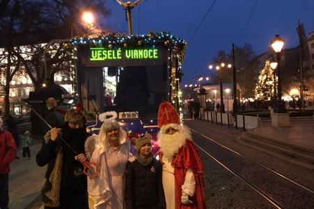 Christmas tram