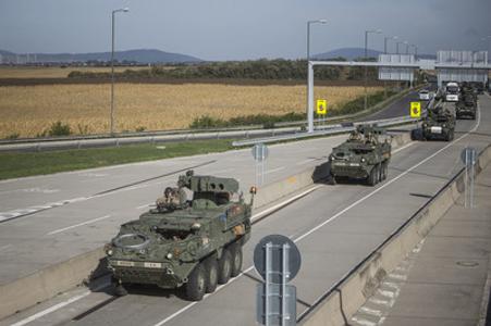 US convoy, illutsrative stock photo