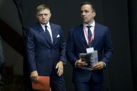L-R: PM Robert Fico with Erik Tomáš