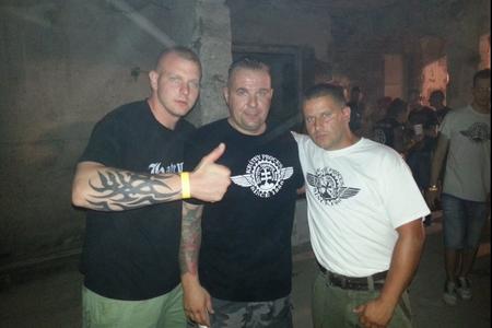 ĽSNS candidate for MP Rastislav Rogel during alleged neo-Nazi event in former cattle farm