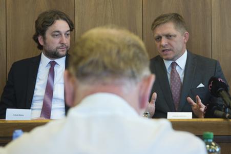 Ľuboš Blaha with Robert Fico.