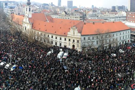 Thousands of people returned to the streets