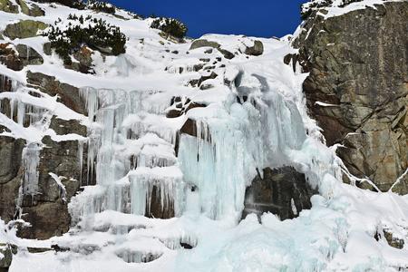 Winter beauty of Tatras, when waterfalls turn to icefall