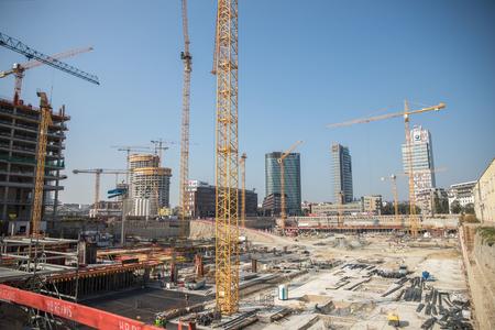 The new bus station in Bratislava is under construction.