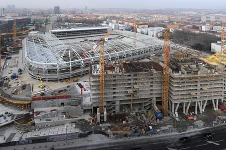 The National Football Stadium under construction