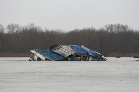 Firefighters anchored the pontoon after several hours.