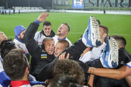 Pavel Hapal (centre) and his team