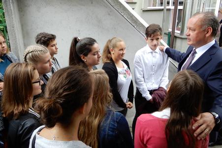 President Andrej Kiska at opening of the academic year 2017/18 in Tisovec. 