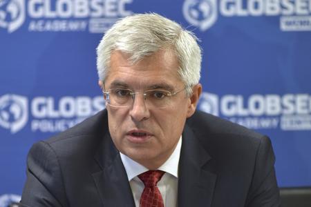 Ivan Korčok, Ministry State Secretary and Government Proxy for the Slovak Council of the EU Presidency, during the a press conference on the topic of Tatra GLOBSEC 2016 Summit which will be held on October 28-30 in Bratislava.