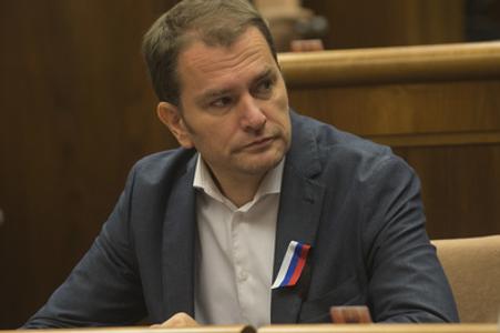 Igor Matovič in parliament.