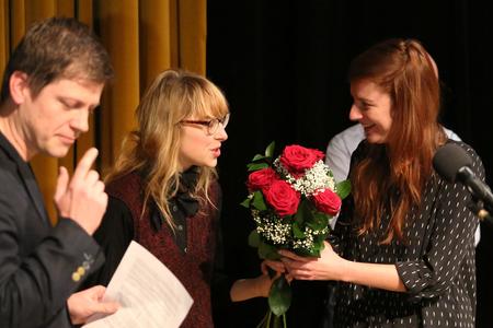 Winners of the 21st year of Oskár Čepan award, Julia Gryboś and Barbora Zentková. 