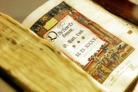 A New Testament by Martin Luther on display at the German Historical Museum in Berlin.