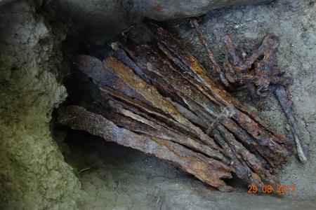 Archaeologists discover iron treasure hidden in oven