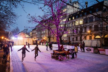The skating ring at Hviedoslavovo square.