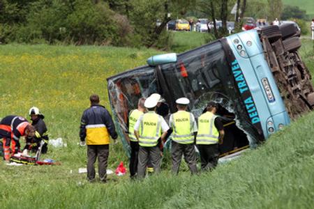 Bus accident, illustrative stock photo. 