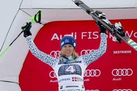 Veronika Velez-Zuzulová ended second in the Sestriere slalom  World Cup.