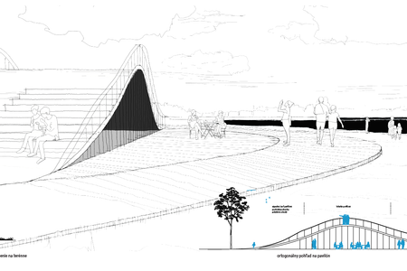 Winning proposal by Tomáš Pozdech and Miroslav Michalica from 2M atelier.