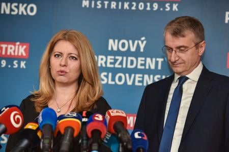 Zuzana Čaputová and Robert Mistrík