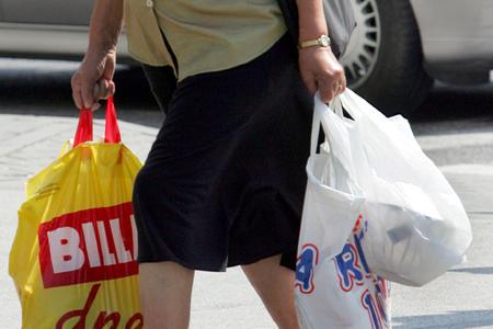 Plastic bags are popular in Slovakia, illustrative stock photo. 