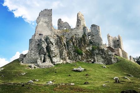 Hrušov Castle in Tríbeč Mountains