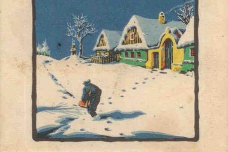 Christmas card 1930s model