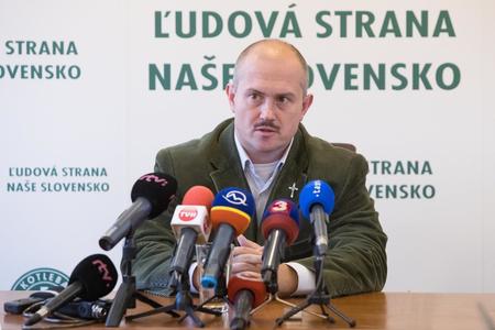 Extremist Marian Kotleba, head of ĽSNS.