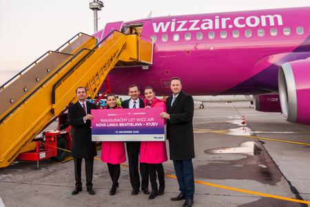 The inauguration flight from Bratislava to Kiev.