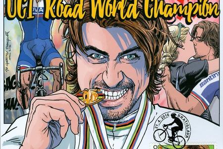 sagan on a stamp
