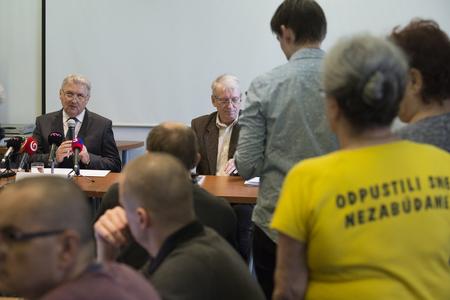 Ondrej Krajňák, left, announced his resignation from the post of the Nation’s Memory Institute (ÚPN) head. 