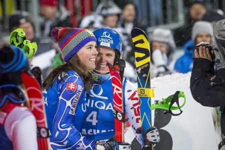 Petra Vlhová (l) and Veronika Velez-Zuzulová (r)