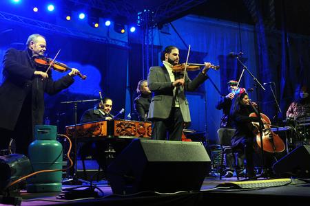 Cigánski diabli band playing a New Year’s Eve concert.  