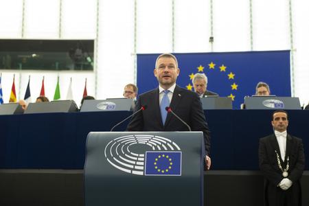 PM Peter Pellegrini at the European Parliament session in Strasbourg.