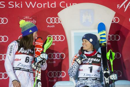 Petra Vlhová (l) and Veronika Velez-Zuzulová (r)