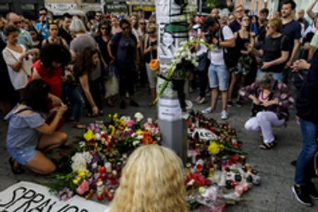 The Justice for Henry march in Obchodná Street, Bratislava - at the site where he was killed.