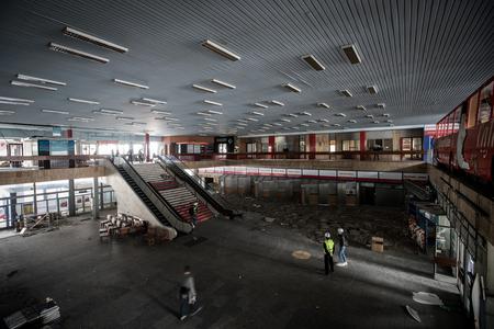 Demolition of the Mlynské Nivy bus station.