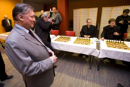 Russian chess legend Anatoly Karpov was the guest of the Jenewein Chess tournament in Bratislava in 2008.